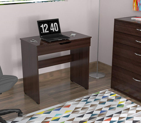 Inval Imported Modern Wooden Computer Writing Desk with Drawer - Espresso