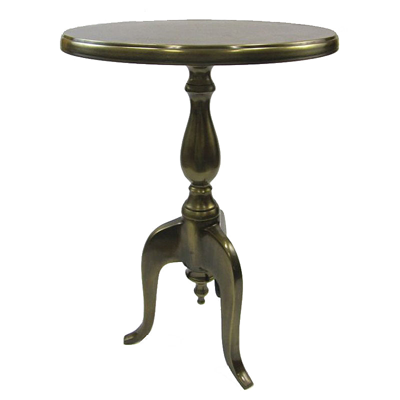 Urban Designs 22-inch High Round Aluminum Accent and End Table - Bronze Finish