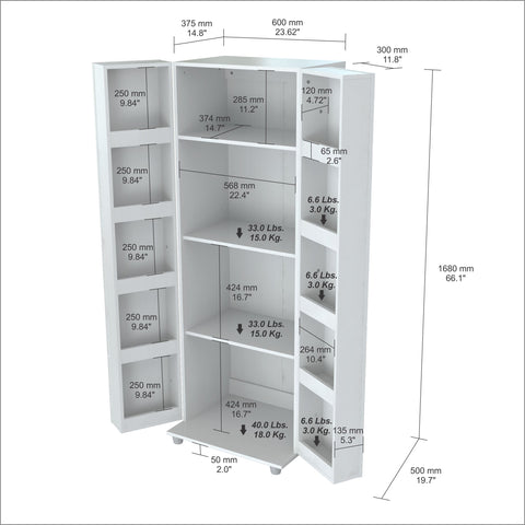 Inval Storage Cabinet - Laricina White