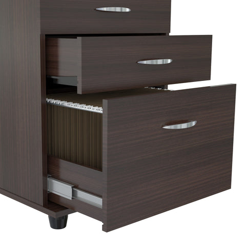 Inval 3 Drawer File Cabinet - Espresso Wengue