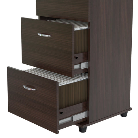 Inval Three Drawer File - Espresso Wengue