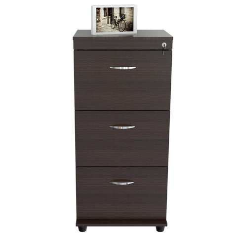 Inval Three Drawer File - Espresso Wengue