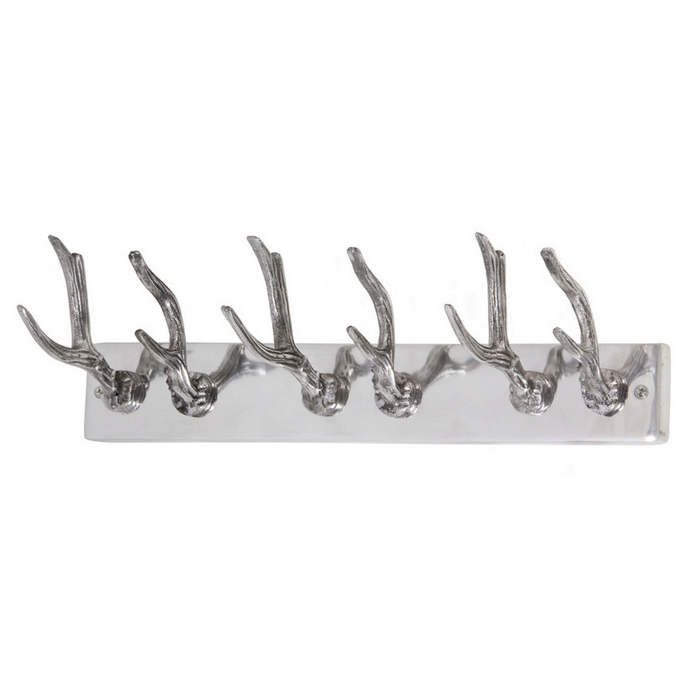 The BELLE Antler Aluminum Wall Mount Rack with Six Hooks by LightMakers