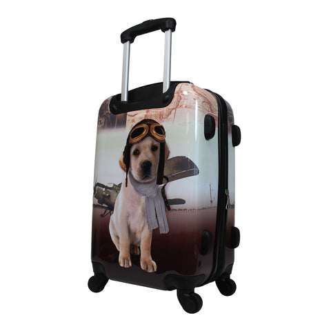 Chariot 20" Lightweight Spinner Carry-On Upright Suitcase - Pilot Dog