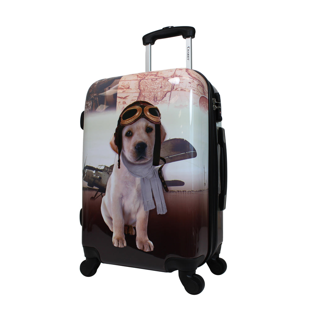 Chariot 20" Lightweight Spinner Carry-On Upright Suitcase - Pilot Dog