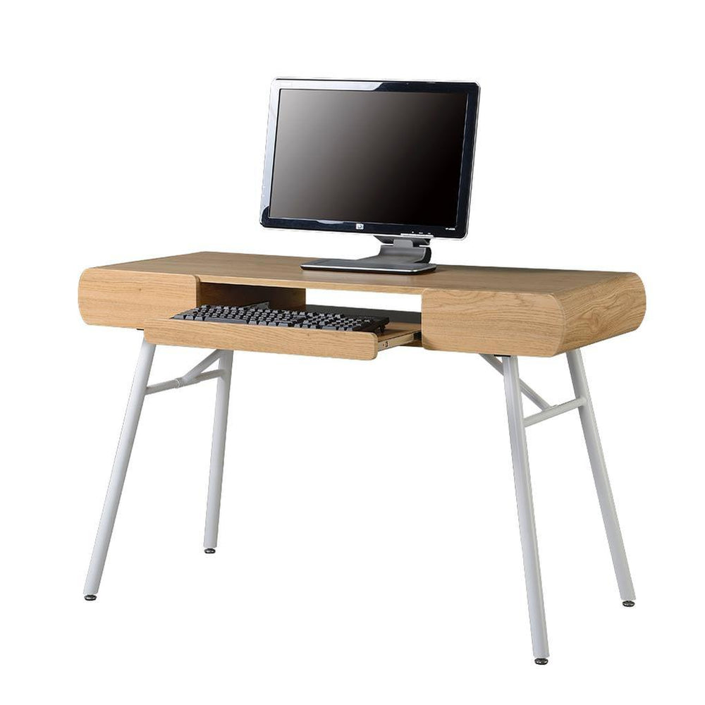 Modern Design Semi-Assembled Minimal Contemporary Computer Desk - Pine