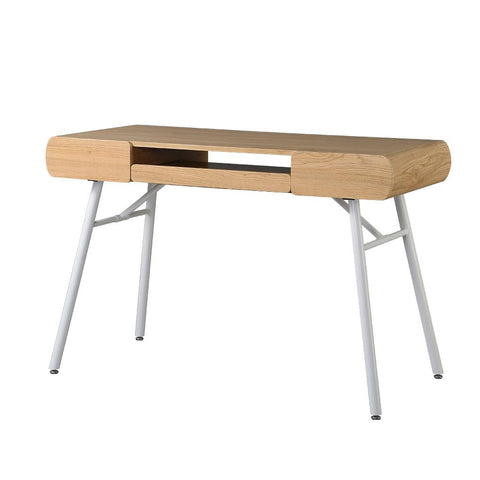 Modern Design Semi-Assembled Minimal Contemporary Computer Desk - Pine