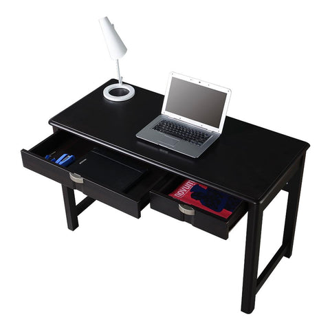 Modern Design Contemporary Workstation Desk - Espresso Black