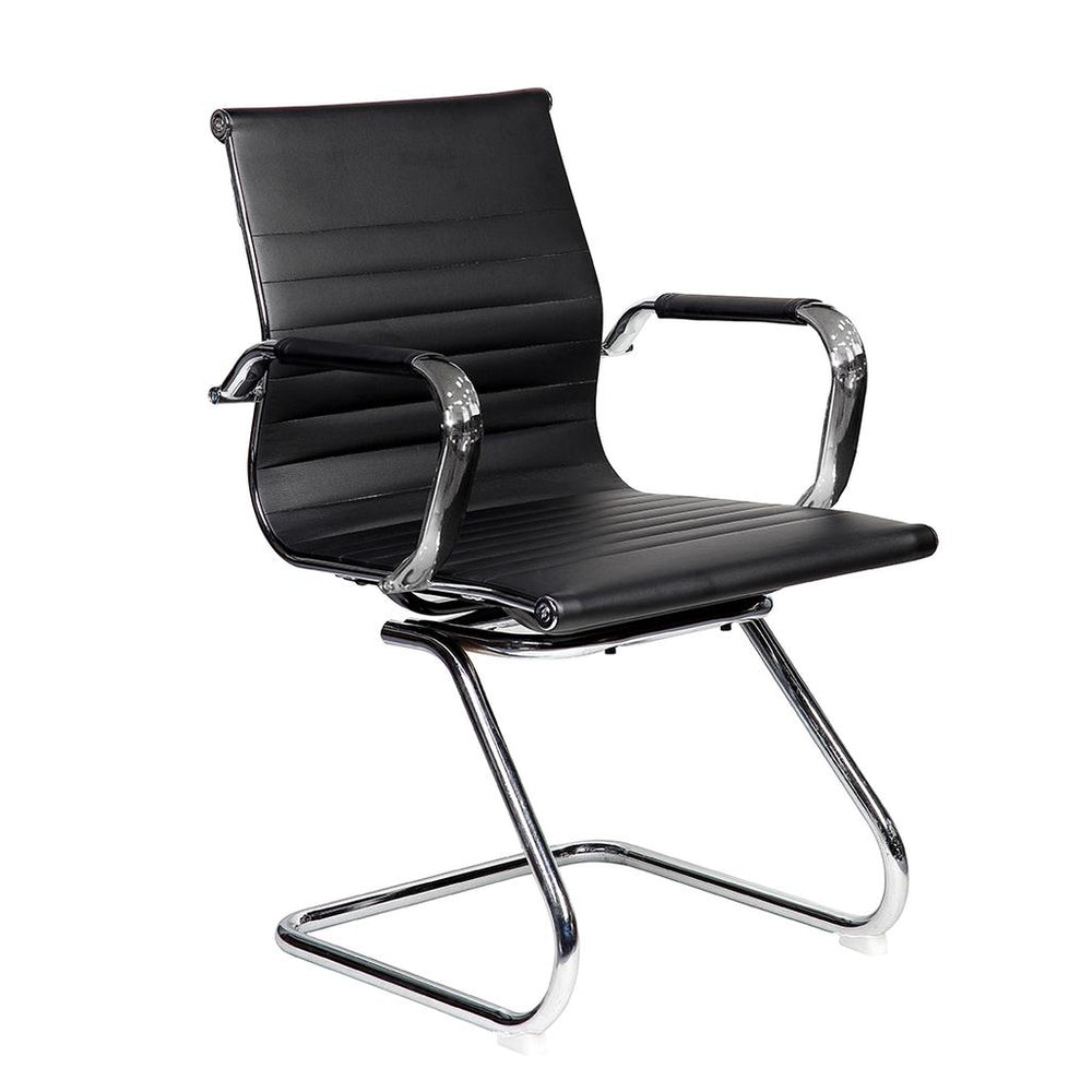 Office Express Visitor's Task Chrome Office Chair - Black