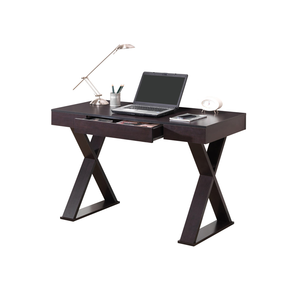 Office Express X-Leg Laptop Computer Home Office Desk - Espresso