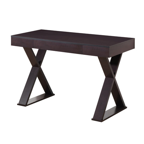 Office Express X-Leg Laptop Computer Home Office Desk - Espresso