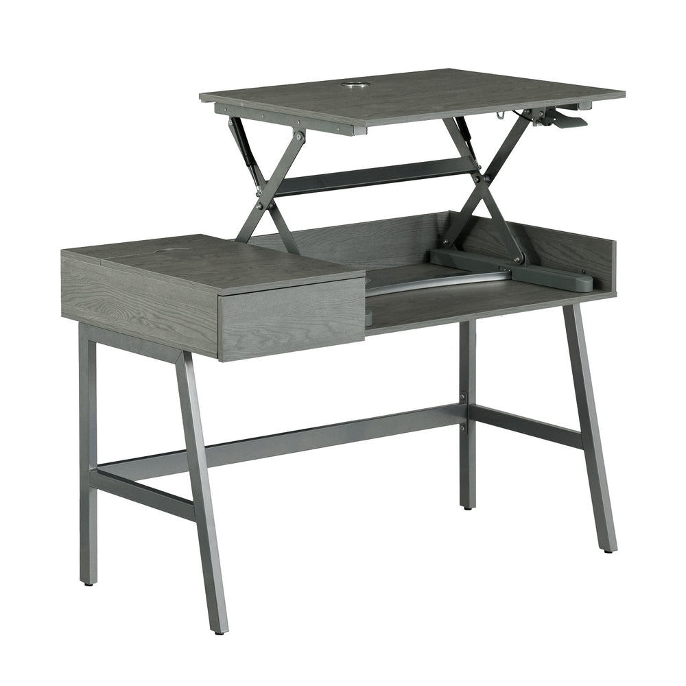 Urban Designs Stand-Up Pneumatic Adjustable Sit to Stand Desk - Grey