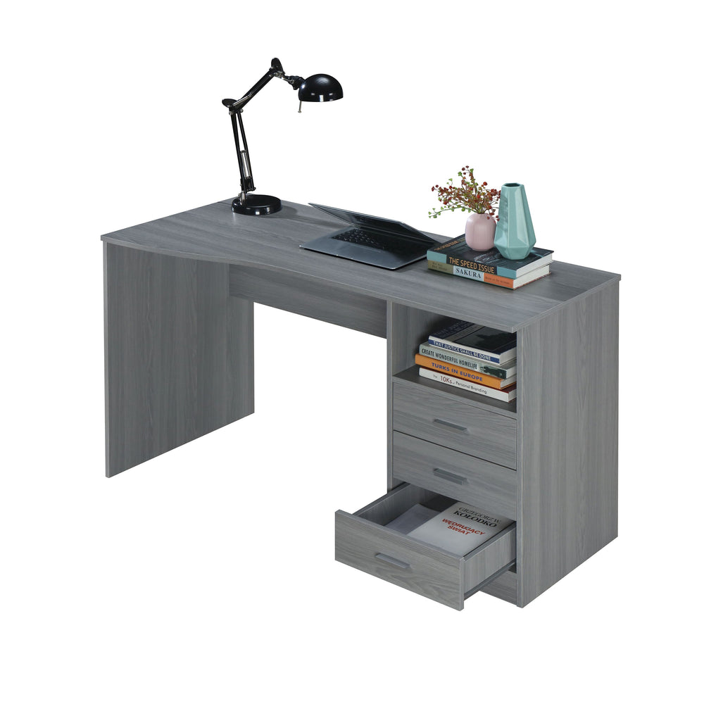Urban Designs Classic 3-Drawer Computer Desk - Grey