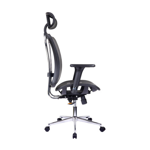 Urban Designs High-Back Lumbar Support Mesh Office Chair With Headrest - Black