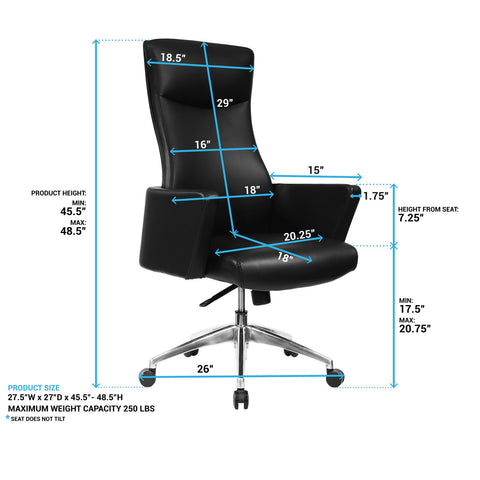 Urban Designs High Density Foam High Back Executive Chair