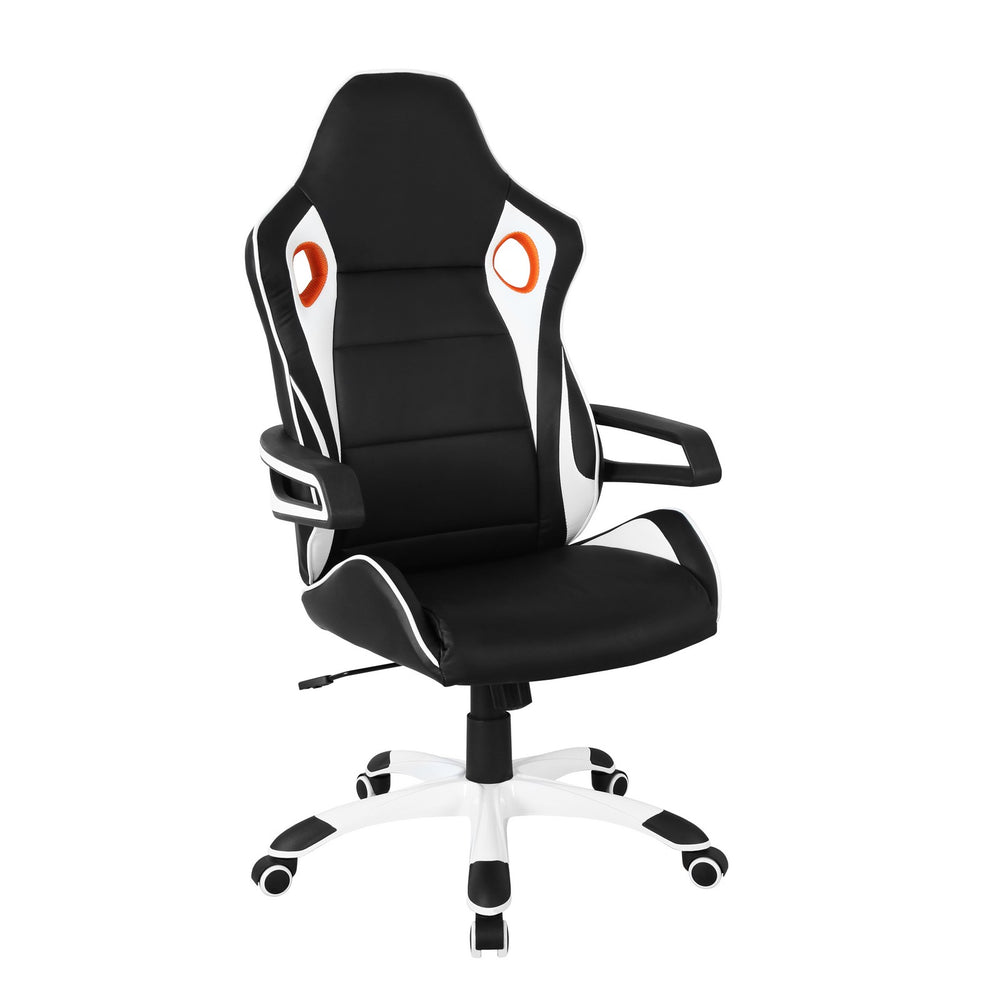 Urban Designs Black and White Racing Style Home Office Chair