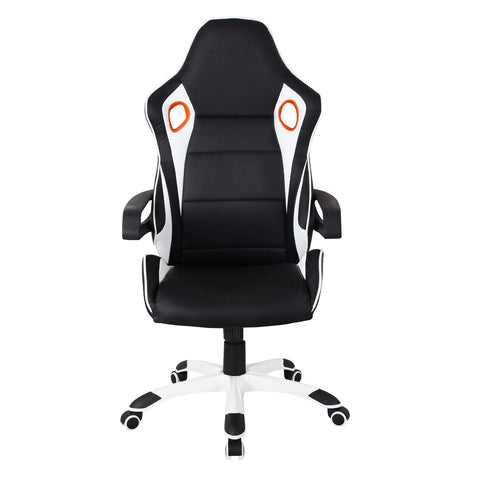 Urban Designs Black and White Racing Style Home Office Chair
