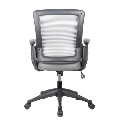Techni Mobili Mid-Back Mesh Task Office Chair with Height Adjustable Arms - Gray