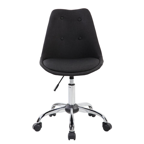 Modern Designs Armless Task Chair with Buttons - Black
