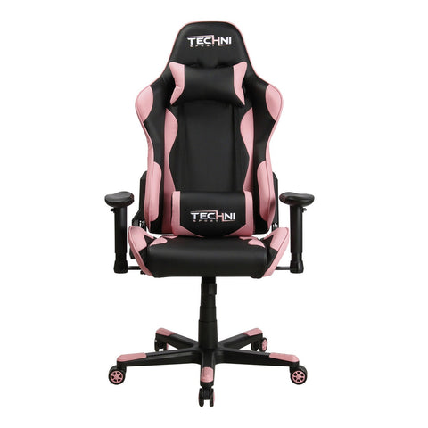 Urban Designs Ergonomic High Back Racer Style PC Gaming Chair - Pink