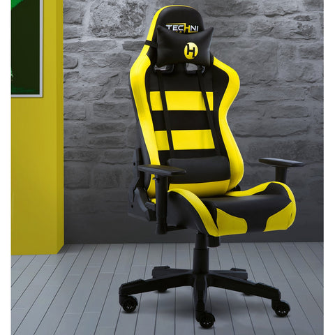 Urban Designs Black Yellow Combination High Racer Style Office - PC Gaming Chair