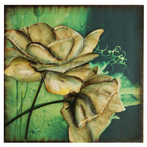 Urban Designs Handcrafted 2-Piece Set Artisan Wall Art - Aurora Flowers