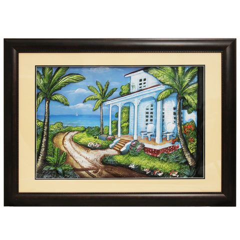 Urban Designs 2-Piece 3-D Set Artisan Wall Art - Tropical Beach House