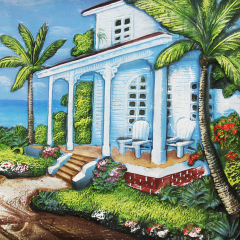 Urban Designs 2-Piece 3-D Set Artisan Wall Art - Tropical Beach House