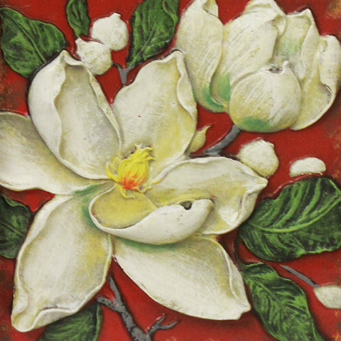 Urban Designs Handcrafted 4-Piece Set Artisan Metal Wall Art - Poppy & Magnolia