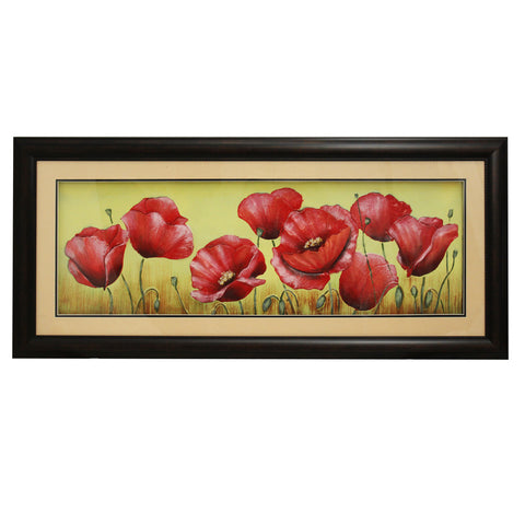 Urban Designs 2-Piece Set Artisan Wall Art - Red Poppy Field