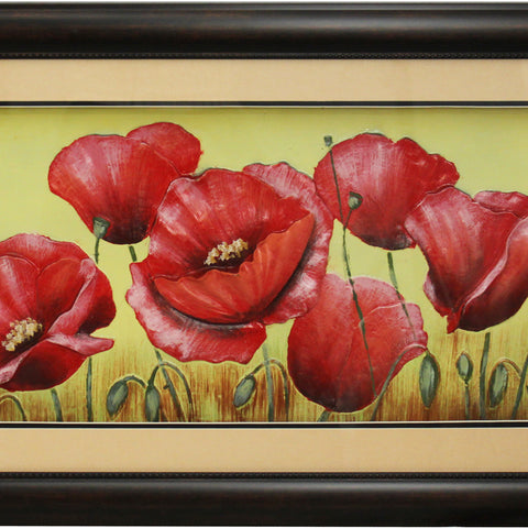 Urban Designs 2-Piece Set Artisan Wall Art - Red Poppy Field
