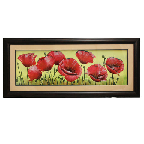 Urban Designs 2-Piece Set Artisan Wall Art - Red Poppy Field