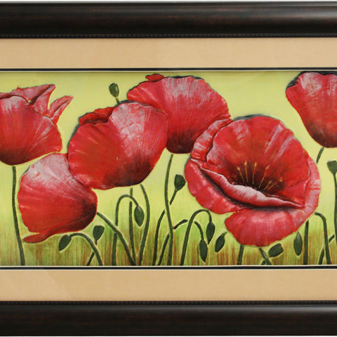 Urban Designs 2-Piece Set Artisan Wall Art - Red Poppy Field