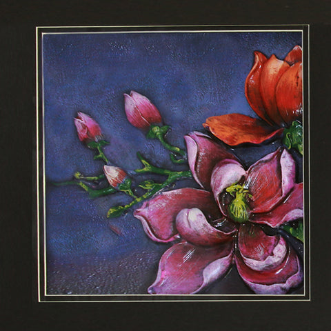 Urban Designs 2-Piece Set Artisan Wall Art - Morning Midnight Flowers
