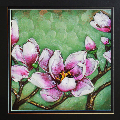 Urban Designs 2-Piece Set Artisan Wall Art - Morning Midnight Flowers