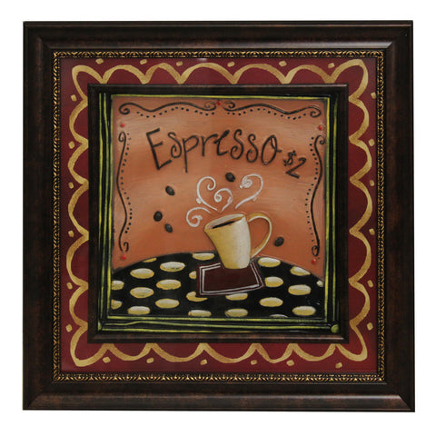 Urban Designs 4-Piece Set Artisan Metal Wall Art - Barista Coffee House