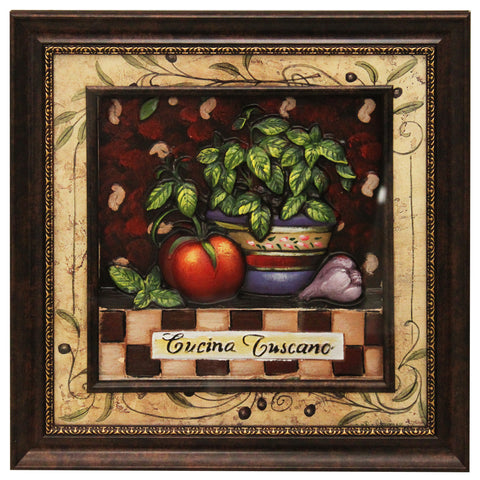 Urban Designs Handcrafted 4-Piece Set Artisan Metal Wall Art - Tuscan Kitchen
