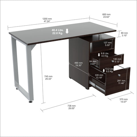 Inval Writing Desk - Espresso Wengue
