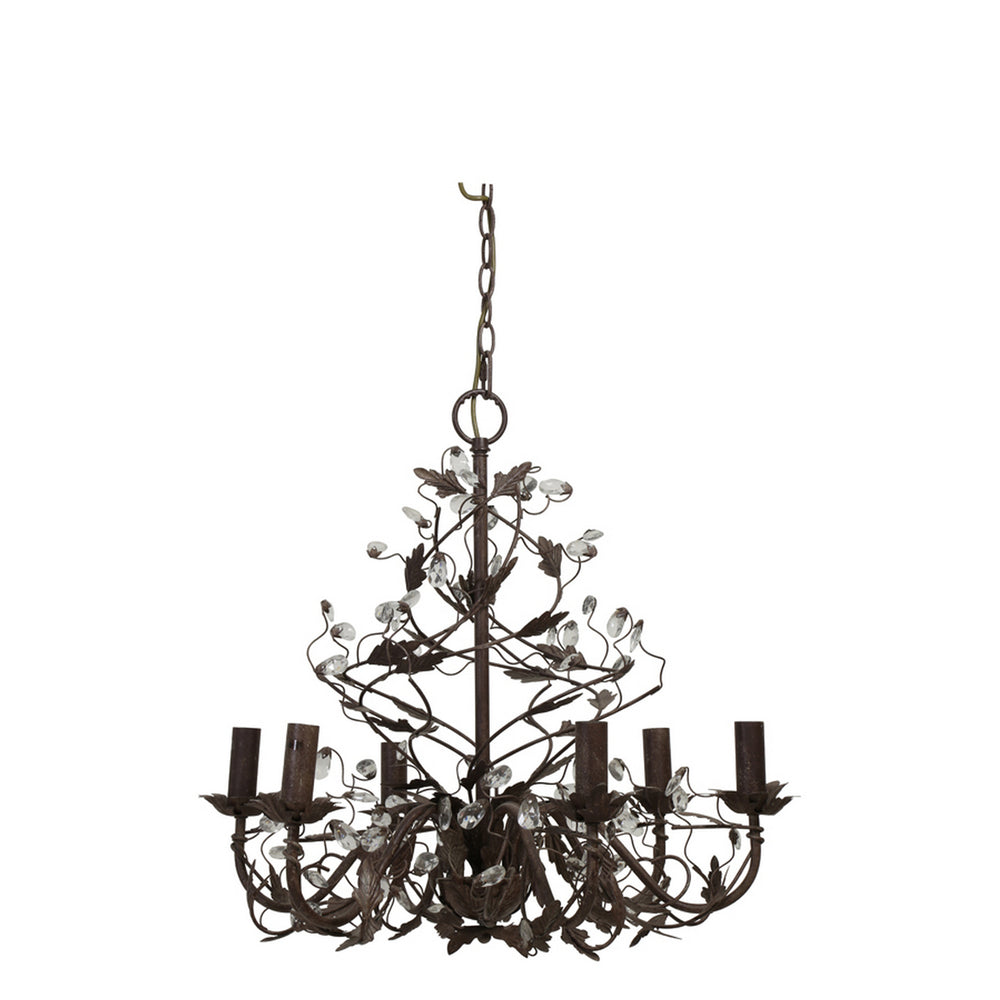 Light and Living Evita 23" Chandelier Rust 6-Light