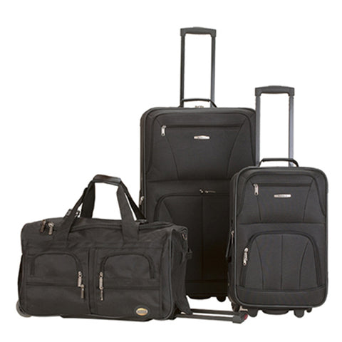 Rockland Fashion Expandable 3-Piece Luggage Set