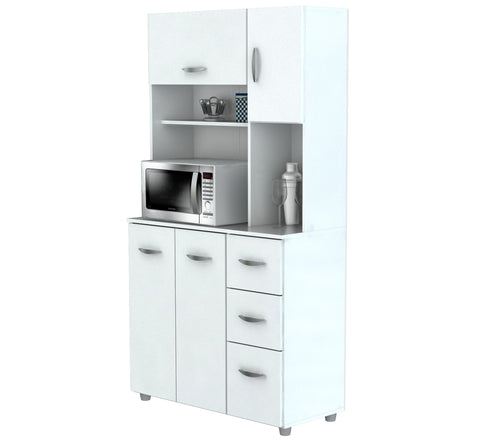 Inval Kitchen Storage Cabinet - Laricina White