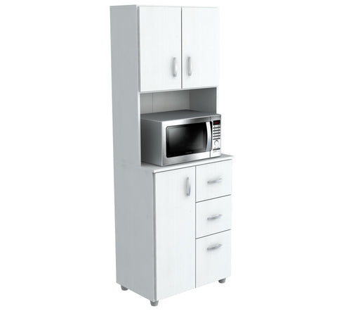 Inval Kitchen Storage Cabinet - Laricina White