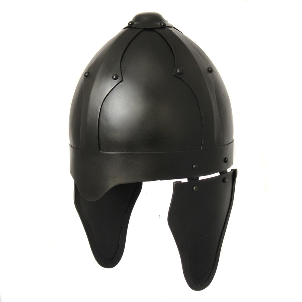 Urban Designs Antique Replica Medieval Skull Cap Infantry Steel Armor Helmet - Black
