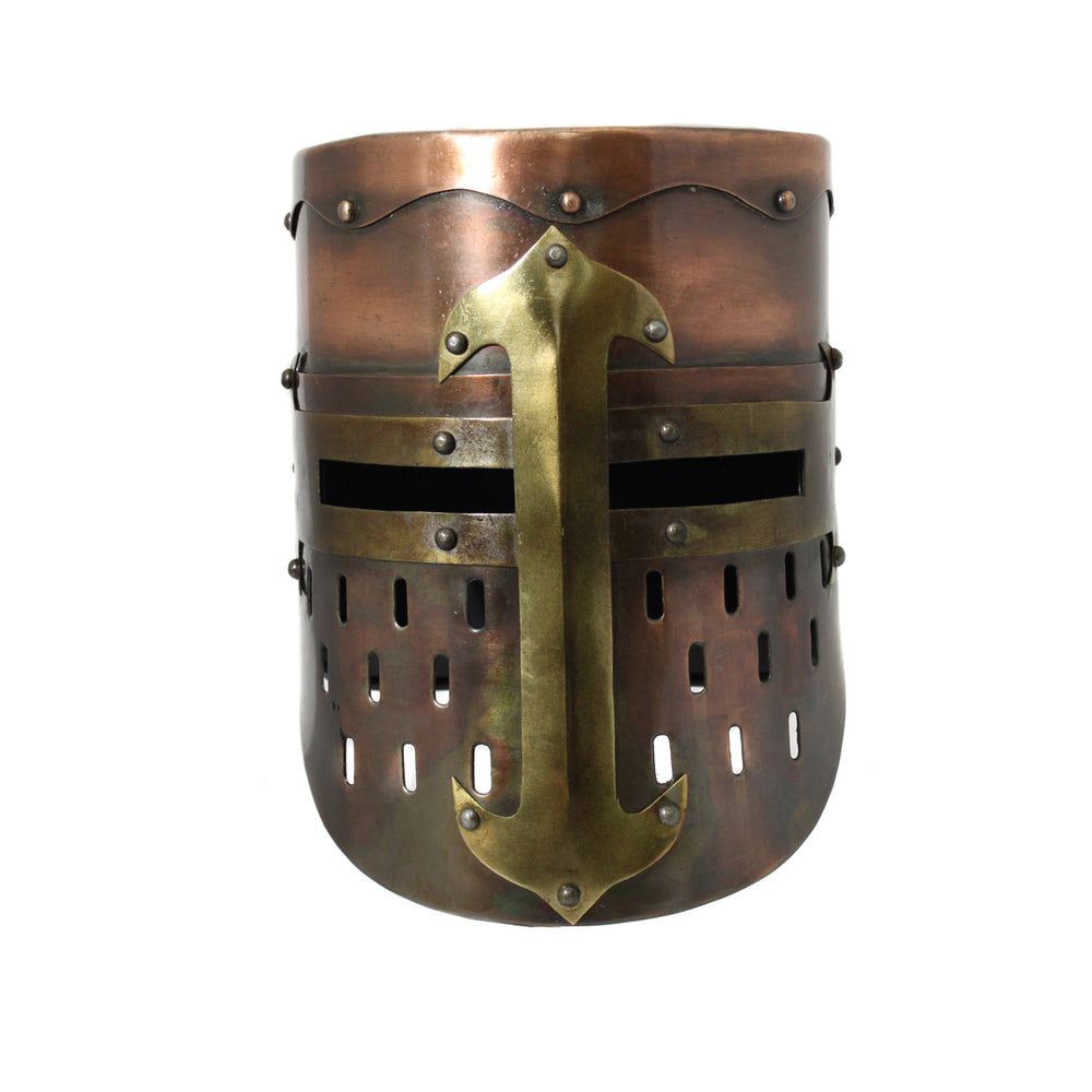 Urban Designs Antique Replica Medieval Armor Pot Helmet - Copper