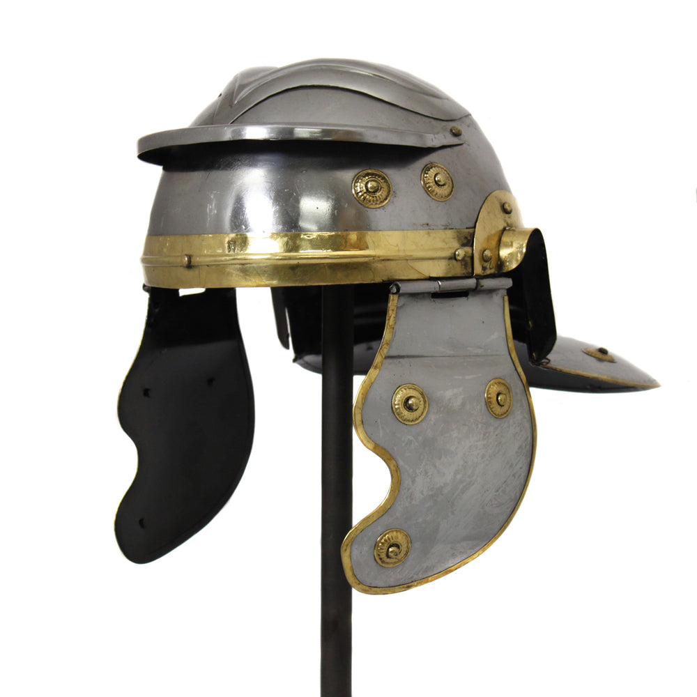 Urban Designs Antique Replica Roman Guard Galea Helmet - Silver & Gold