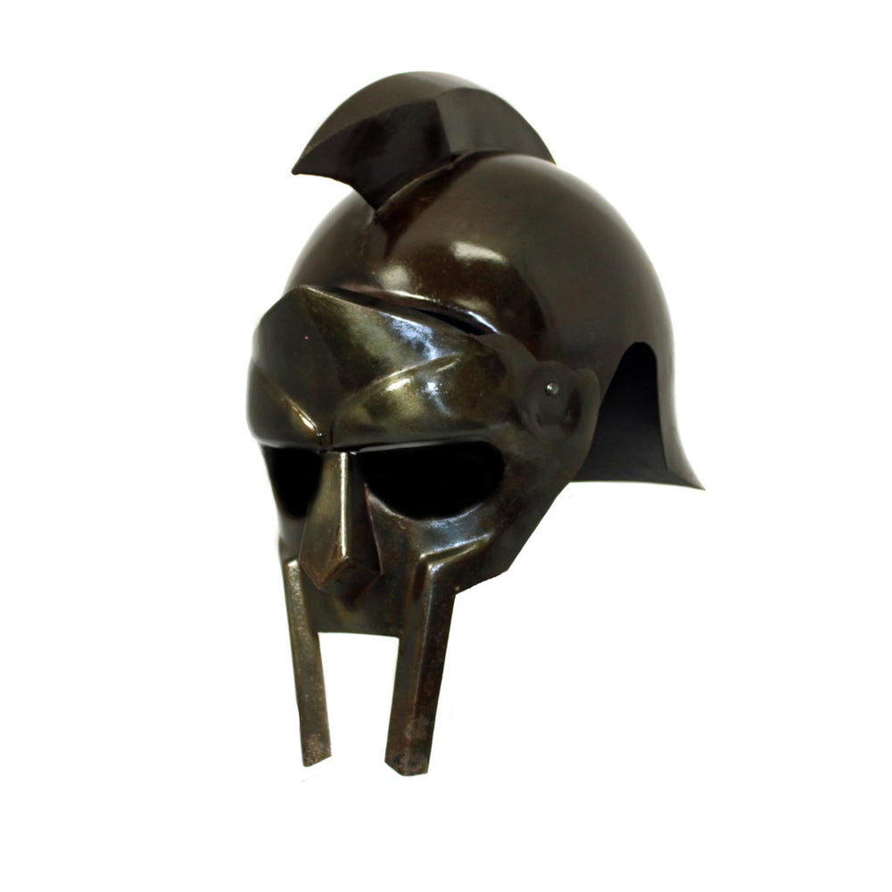 Urban Designs Replica Full-Size Metal Gladiator Arena Helmet - Antique Brown
