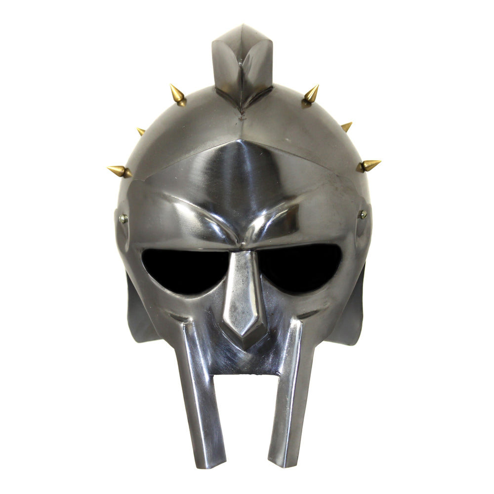 Urban Designs Antique Replica Full-Size Metal Roman Gladiator Armor Arena Spiked Helmet