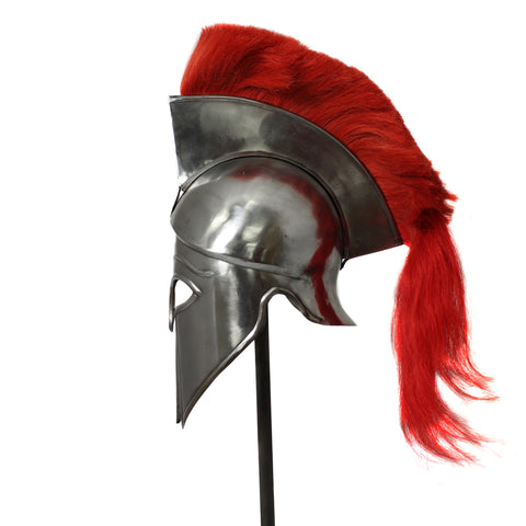Antique Replica Corinthian Red Plume Armor Helmet