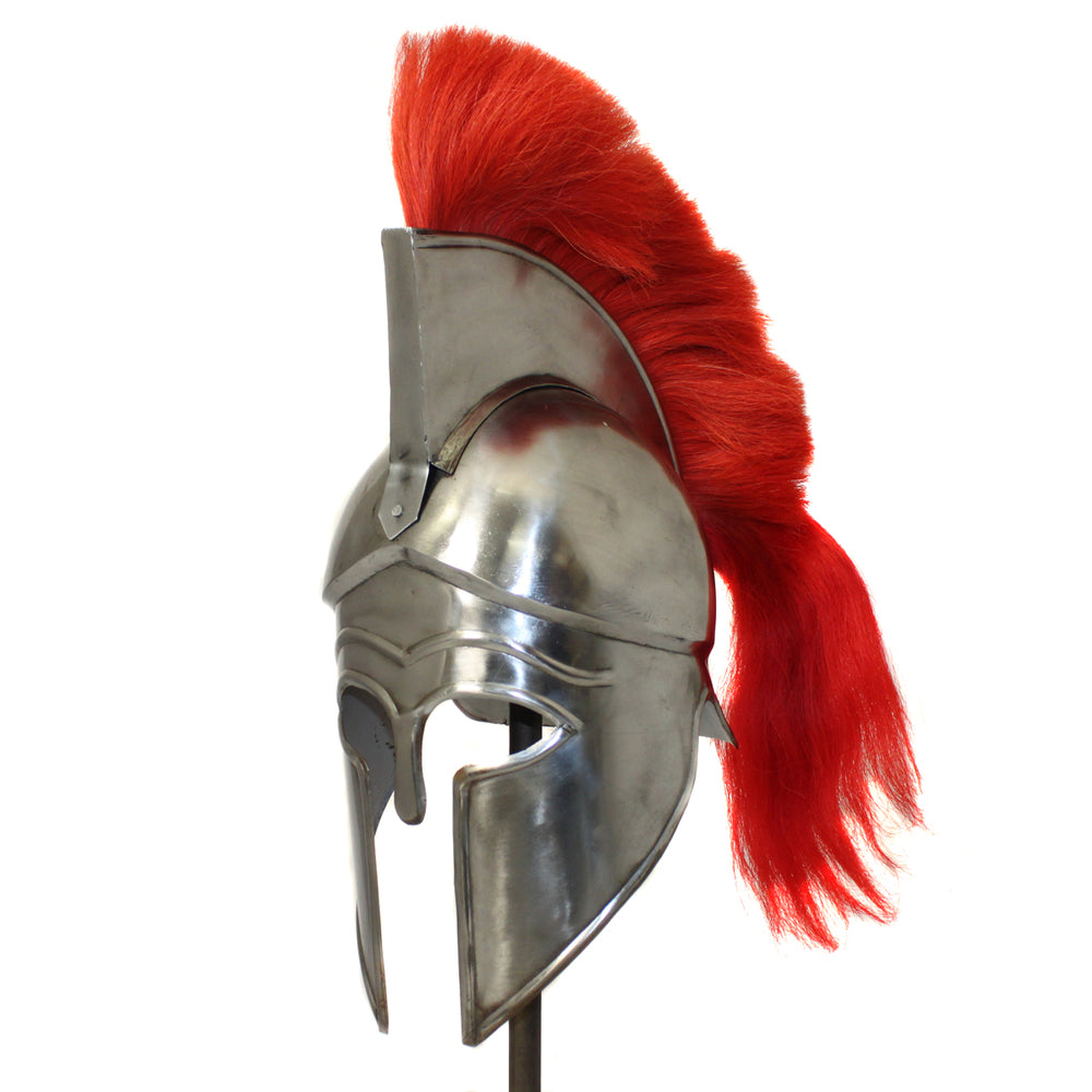Antique Replica Corinthian Red Plume Armor Helmet