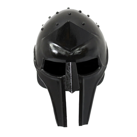 Urban Designs Antique Replica Full-Size Metal Gladiator Armor Arena Helmet - Black